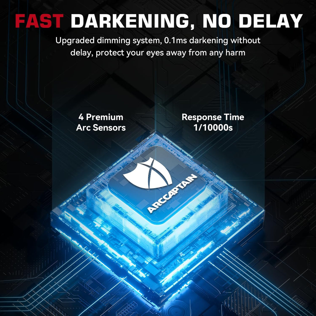 ARCCAPTAIN Schweisshelm Automatik Real Colour Vollautomatik Schweisshelme mit Extra Grossem Sichtfel