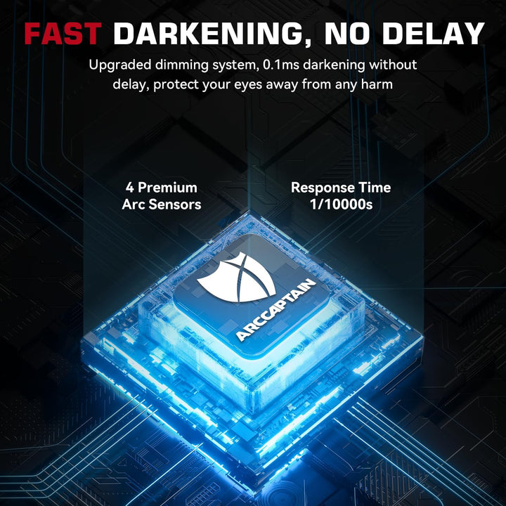 ARCCAPTAIN Schweisshelm Automatik Real Colour Vollautomatik Schweisshelme mit Extra Grossem Sichtfel