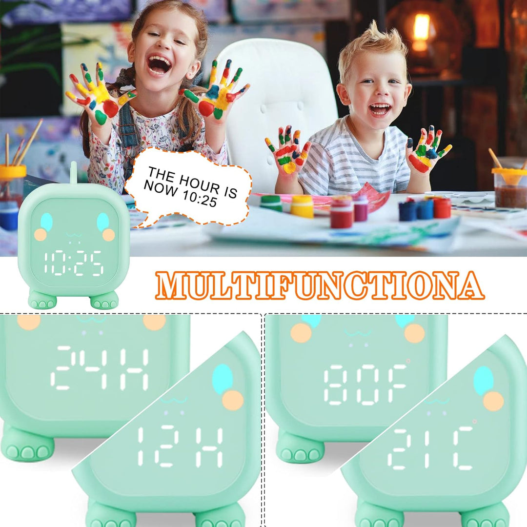 Ayybboo Kinderwecker Digitaler, Wecker Digital Sonnenaufgangssimulator Kinderwecker für Mädchen Jung