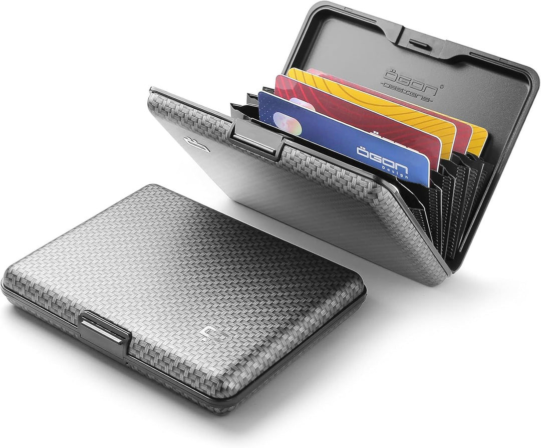 ÖGON Smart Wallets - Aluminium Geldbörse Big Stockholm - RFID Blockierung Kartenetui - Bis zu 10 Kar