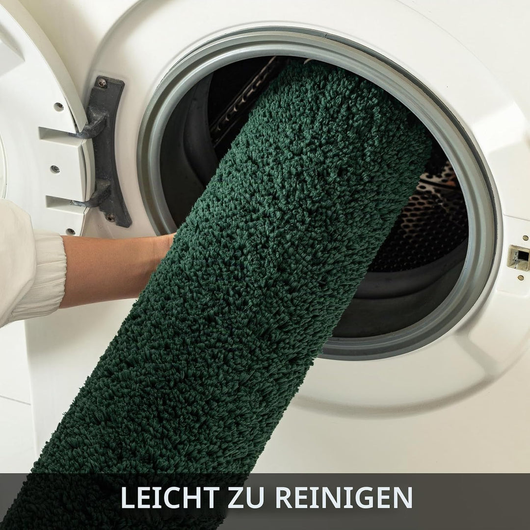 MIULEE Badematte Weiche Badteppich rutschfest Badvorleger Fussmatte Badzimmermatte Bettvorleger Flau