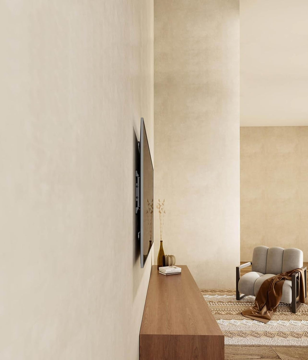 Gembird Full-Motion TV-Wandhalterung für 43”-90” Bildschirme, Schwenk- und neigbar, VESA-kompatibel,