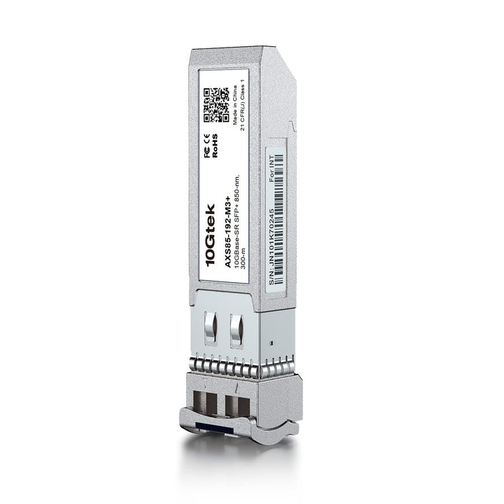 10Gtek Industrial Grade 10GBase-SR SFP+ Transceiver, 10G 850nm MMF, up to 300 Meters, Compatible for