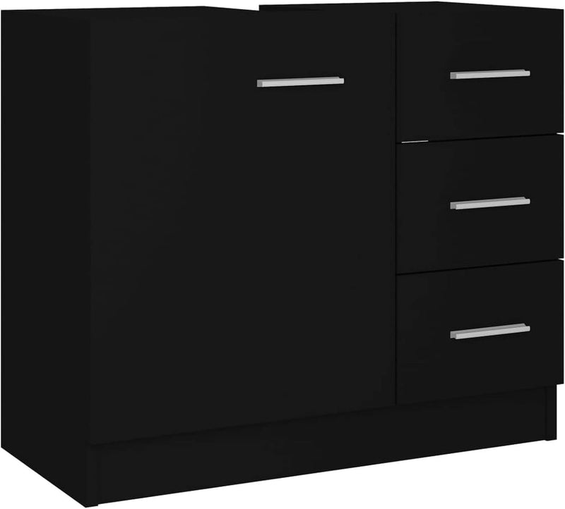 Gecheer Waschbeckenunterschrank mit 1 Fach und 3 Schubladen Unterschrank Badezimmerschrank Badschran