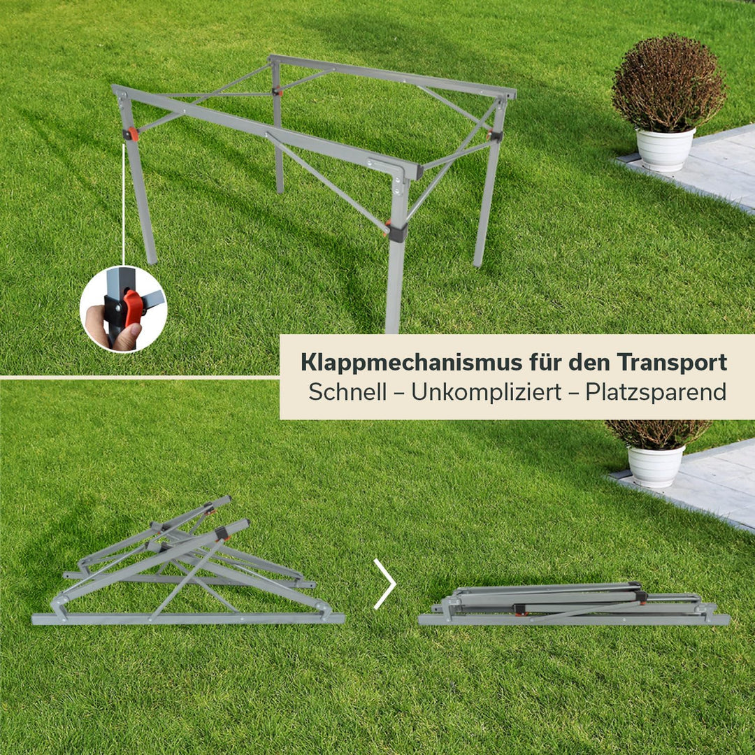 Skandika Aluminium Klapptisch Maikku | Alu Campingtisch für 6 Personen, 80 kg Traglast, 107 x 70 x 7