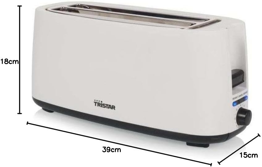 Tristar Doppel-Langschlitz-Toaster, 7 Bräunungsstufen, Auftaufunktion, Liftfunktion, Zentrierfunktio