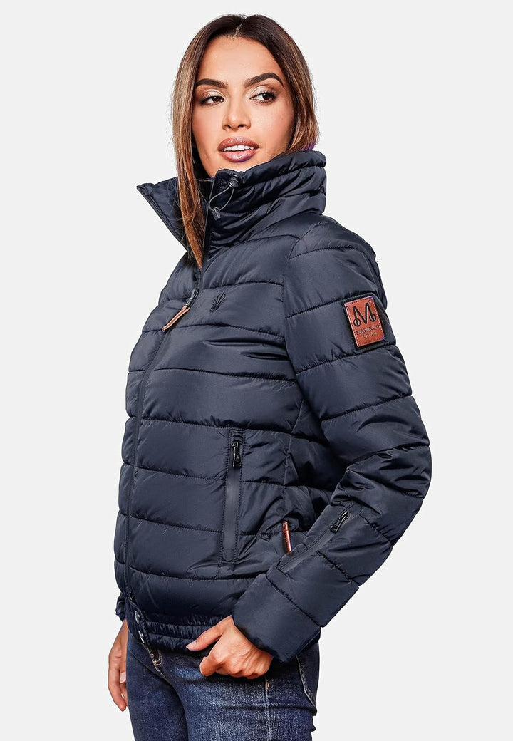 MARIKOO Damen Winter Steppjacke Poison XS-XL XS Blau, XS Blau