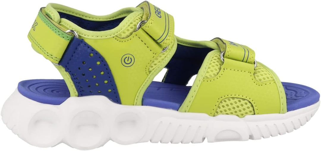 Geox Jungen J Wroom Boy Sandal 29 EU Lime Royal, 29 EU Lime Royal