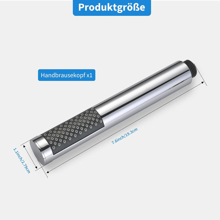 DETBOM Handbrause für Badezimmer, Duschköpfe Edelstahl, Shower Head Anti-Kalk, Wassersparend Spardus
