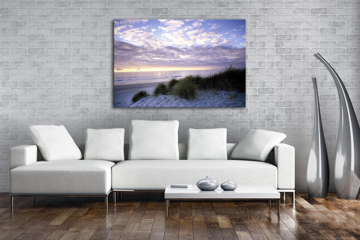 deyoli grandioser Strand Format: 100x70 als Leinwandbild, Motiv fertig gerahmt auf Echtholzrahmen, H