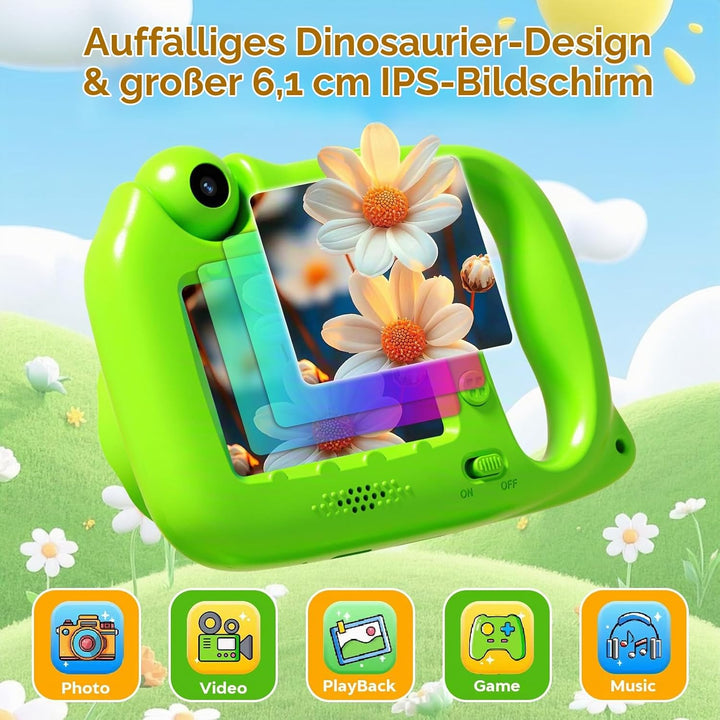 Mikroskop für Kinder, 1000X 4K Tragbares Digitales Mikroskop mit 2,4″ IPS-Display &amp; 8 LED, Lernspiel