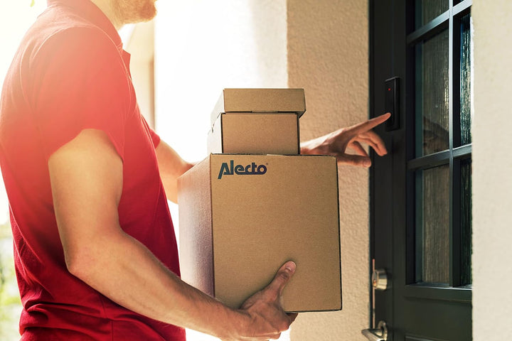 Alecto ADB30 Funk Türklingel - Kabellose Hausklingel - Batterielos - IP44 Wasserdicht - 36 Melodien