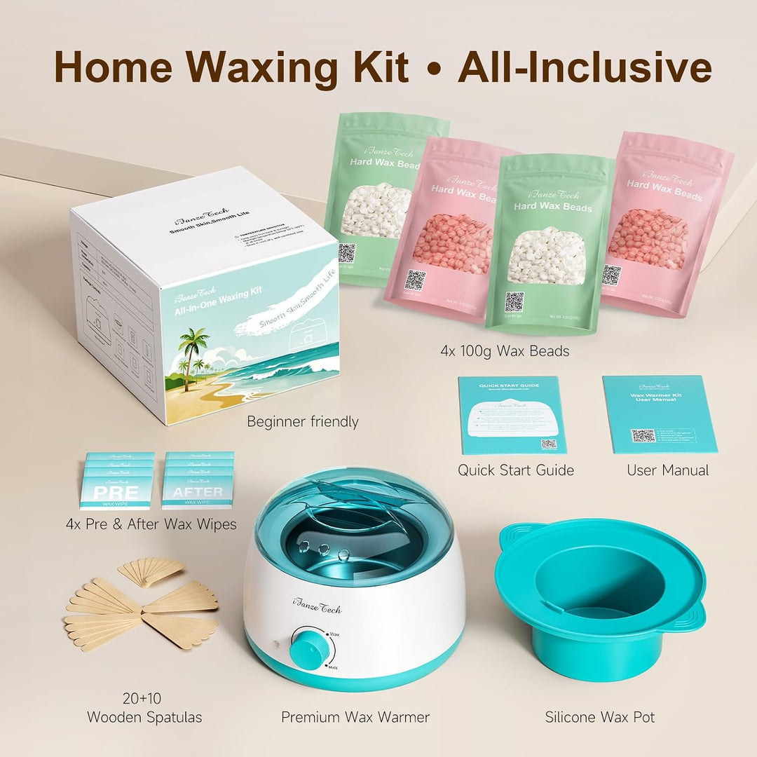 Waxing-Set, Wachs Haarentfernung für Frauen Männer: Professionelles Wax set, Ganzkörper Haarentfernu