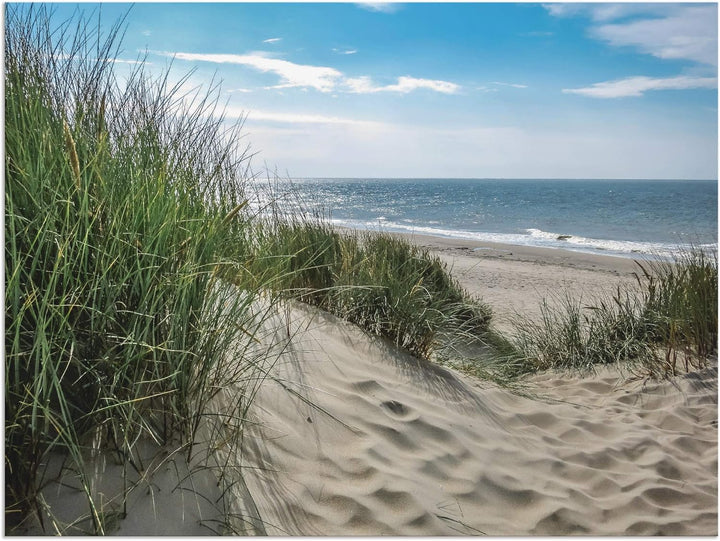 ARTland Wandbild Alu Verbundplatte für Innen & Outdoor Bild 40x30 cm Strand Meer Küste Nordsee Marit