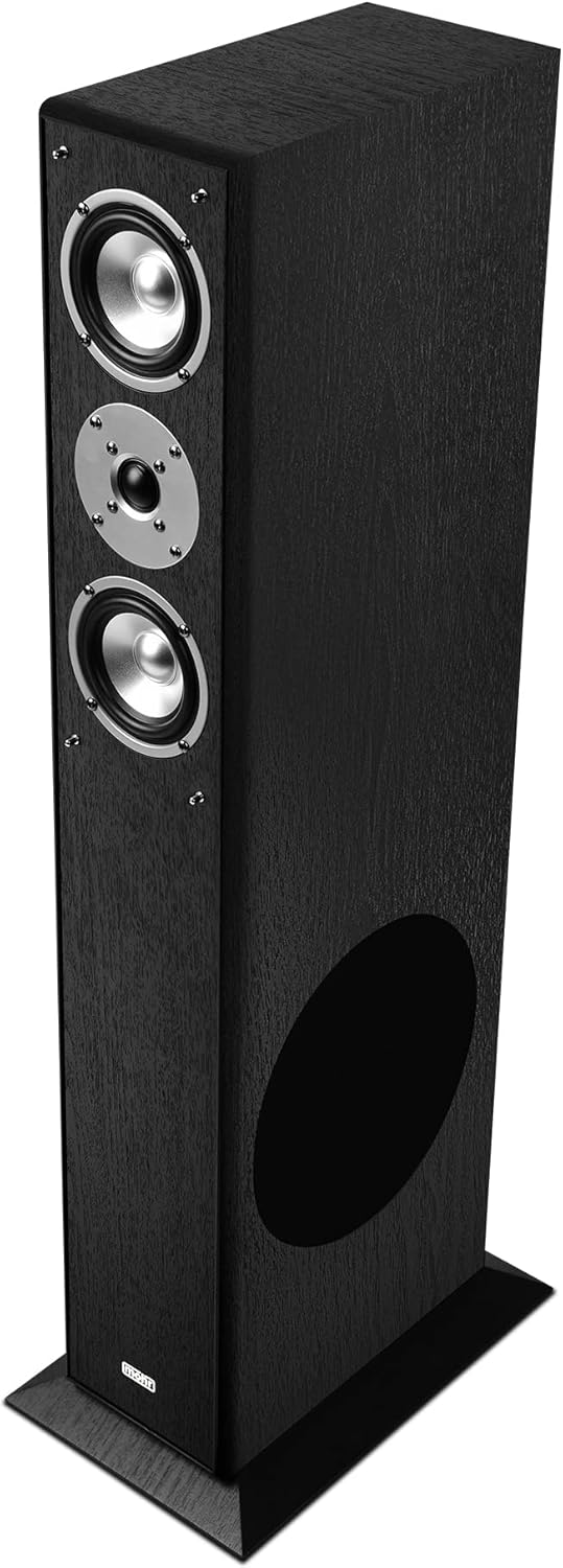 mohr 1 Paar Standlautsprecher SL15 schwarz Lautsprecherboxen, HiFi Klang zum günstigen Preis, Elegan