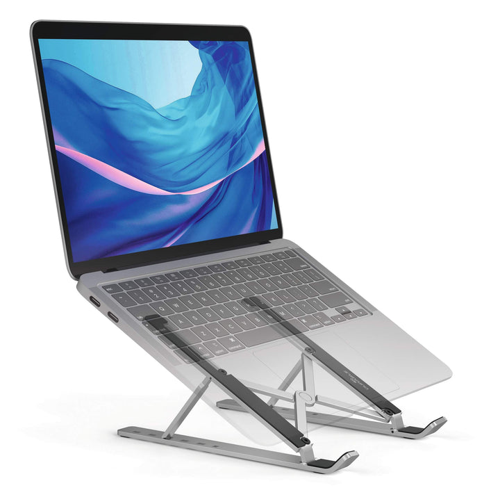 Durable Tischständer für Laptop/Tablet bis 15", faltbar und höhenverstellbar, inkl. Transportbeutel,