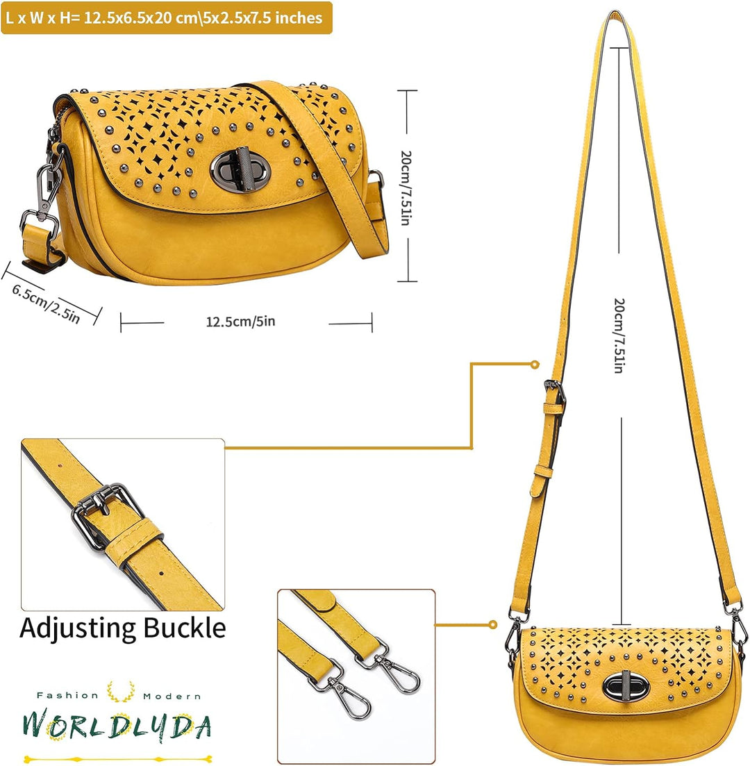 Fashion Modern WORLDLYDA Vintage kleine Umhängetasche Handtasche Handy Geldbörse Kartenhalter Brieft