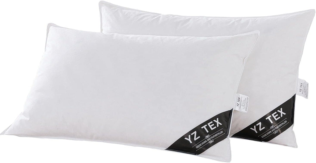 Gänsefedern und -daunen, 100 % Baumwolle, weich, Hotelqualität, 2 Stück 15% Down Pillows, 15% Down P