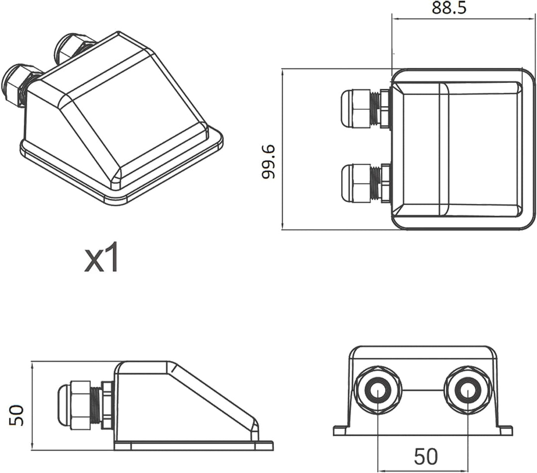 enjoy solar ABS Montage Set Solarmodul Halterung 7 Teile in Weiss mit Dachdurchführung, ideal für Wo