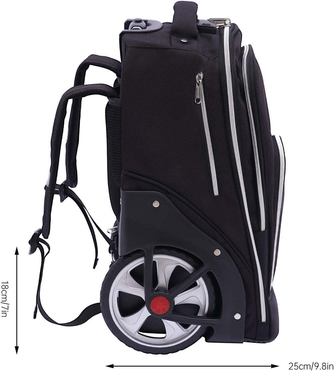 Reisetasche Mit Rollen 2-Rad Trolley Rucksack Business Laptop Tasche Handgepäck Backpack Schlichtes