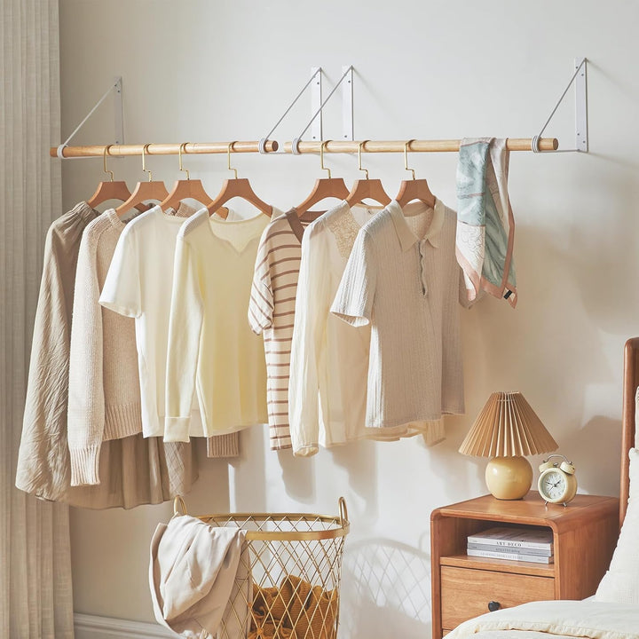 IBUYKE Kleiderstange Wandmontage-Wand Kleiderständer,Flur Möbel im Industrial Stil,Moderne Garderobe