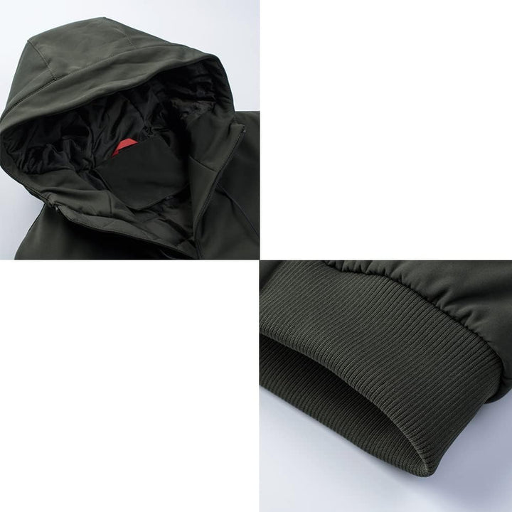 TONY BACKER Herren-Winterjacke, Softshelljacke, wasserdicht, winddicht, mit Kapuze, warme Jacke für