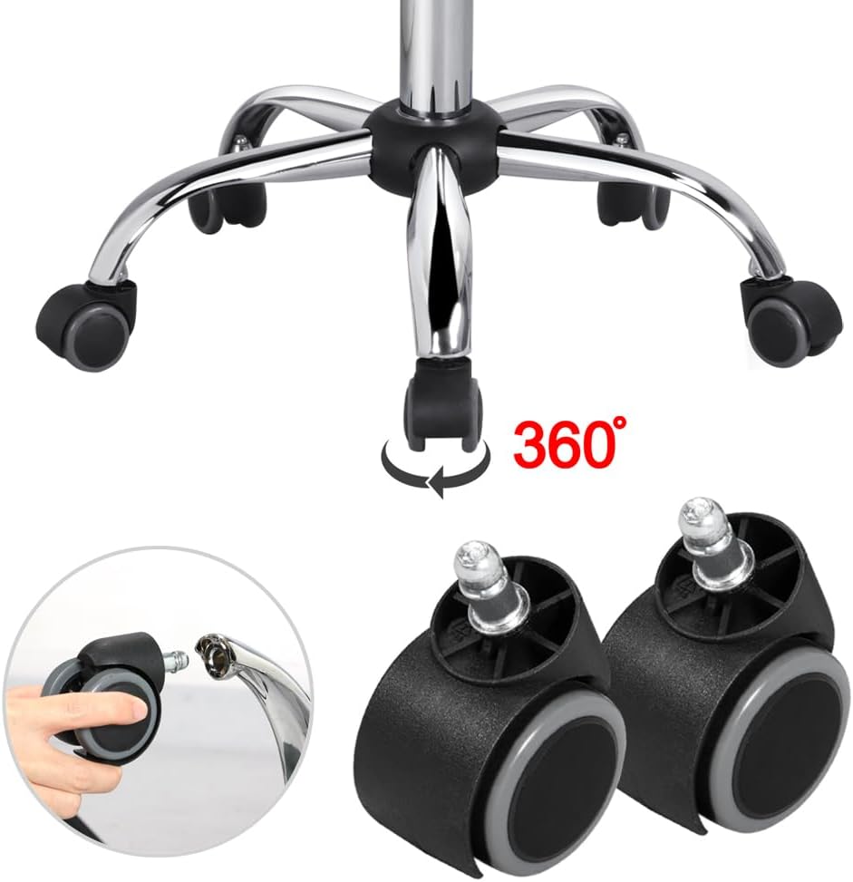 Yaheetech Bürostuhl Drehstuhl ergonomischer Schreibtischstuhl, Drehsessel mit Rollen, ohne Armlehne,