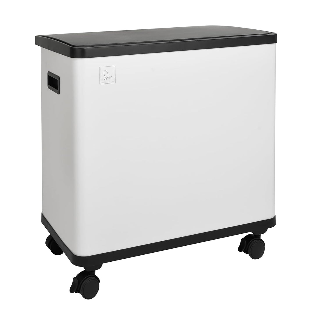 SVITA SR3X18 54L Sensor-Mülleimer 3 Fächer Mülltrennsystem Abfalleimer Stahl Weiss SR3X18 (54L) Weis