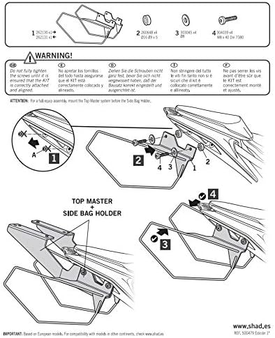 K0dk17se - seitliche satteltaschen halterungen, dübel, befestigungen