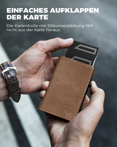 DODENSHA MagSnap Portmonee Herren I Slim Wallet mit Münzfach I Kreditkartenetui Geldbeutel Herren fü