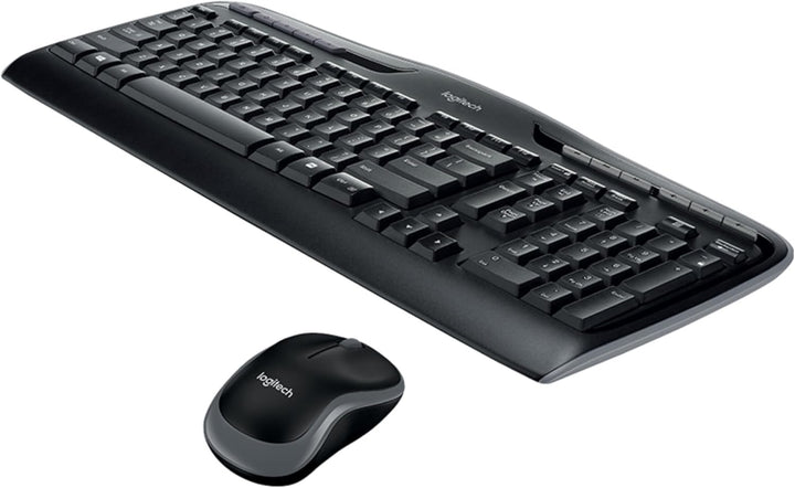 Logitech MK330 Kabelloses Tastatur-Maus-Set, 2.4 GHz Verbindung via Unifying USB-Empfänger, 4 progra