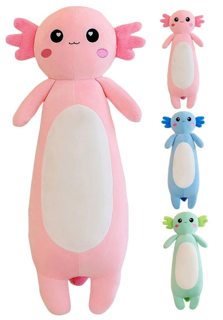 Kekeso Langes Axolotl Plüschtier,Kawaii Axolotl Kuscheltier Stofftier Rosa Axolotl Plüsch-Kissen, fü