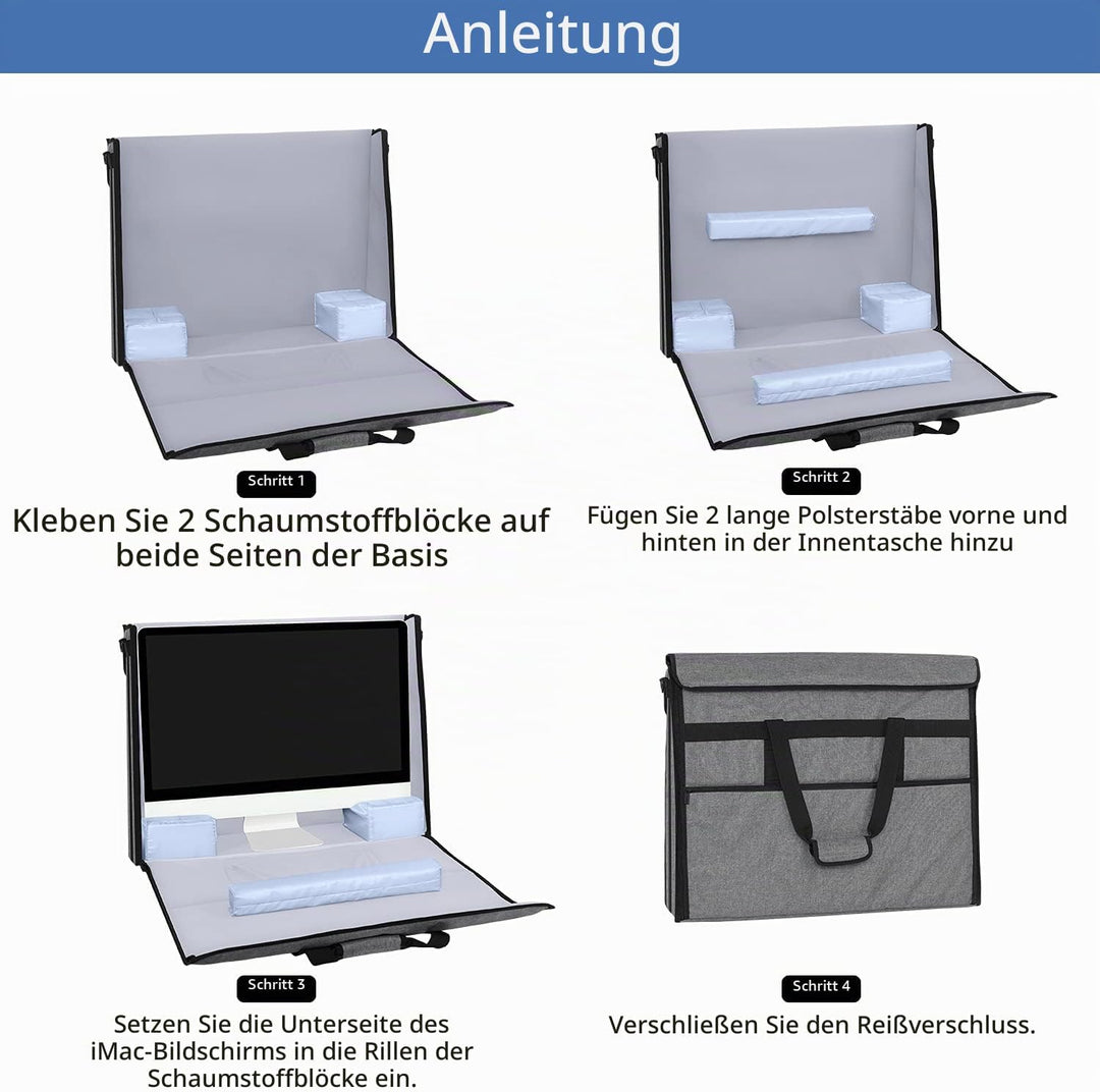 Damero Tragetasche Kompatibel mit Apple iMac 27 Zoll, Tragetasche Kompatibel mit Apple iMac 27 Zoll