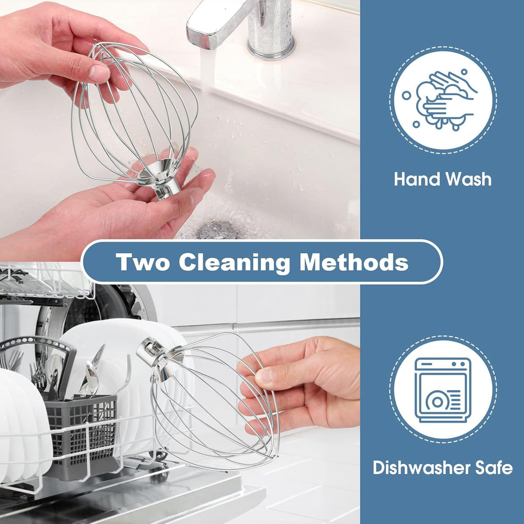 GVODE Edelstahl-Schneebesen für KitchenAid Zubehör, passend für KitchenAid Kippkopf-Standmixer, erse