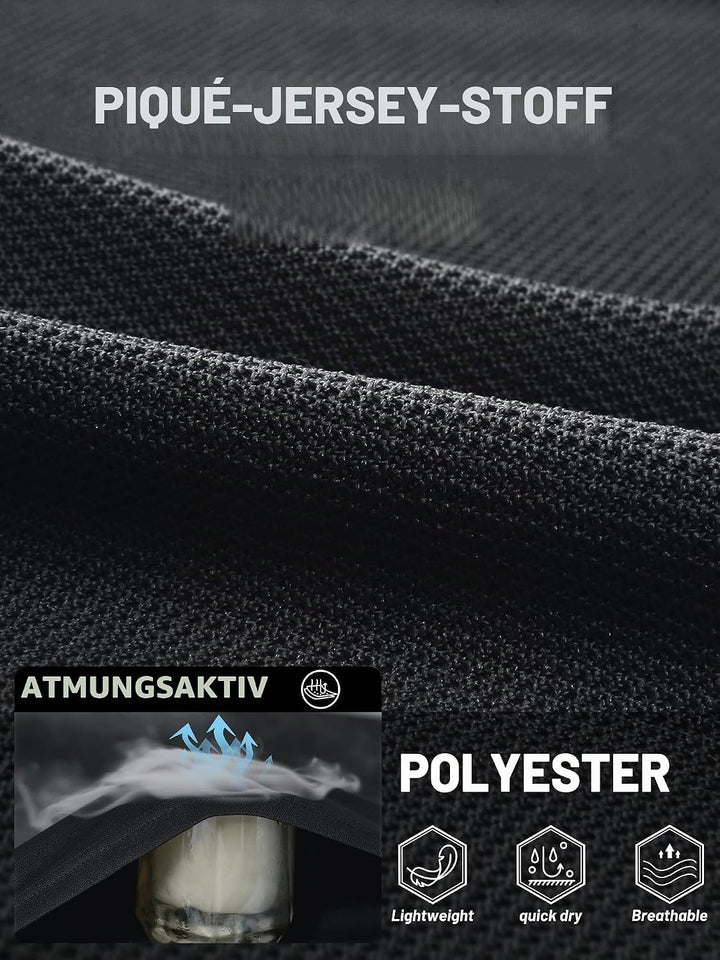 TACVASEN Herren Poloshirt Langarm Golf Tshirts Tactical Shirt Leicht Atmungsaktiv Freizeitshirts mit