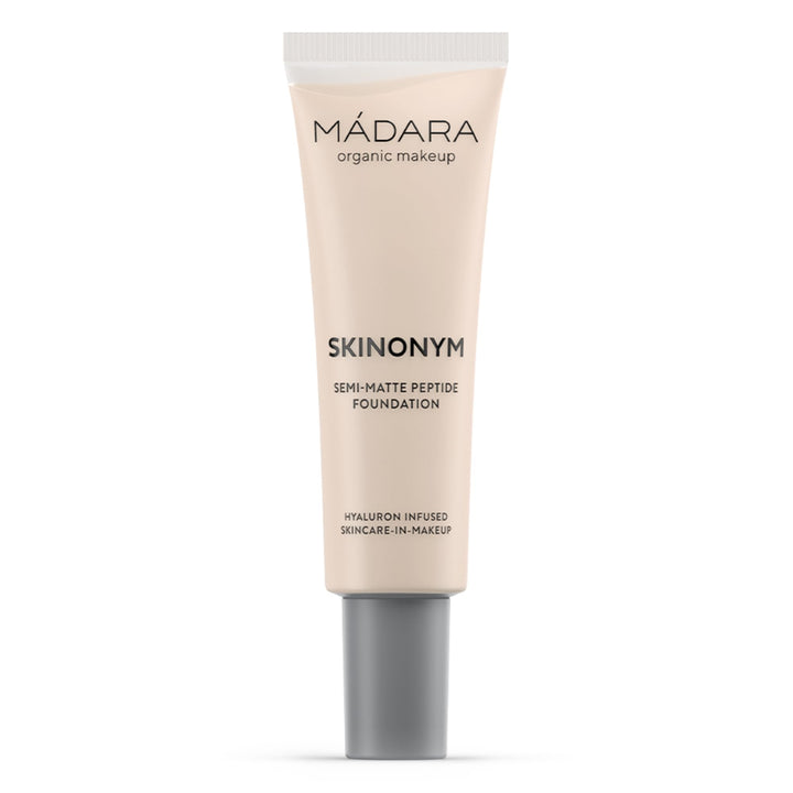 MÁDARA Organic Skincare | SKINONYM Semi-Matte Peptide Foundation, 10 PORCELAIN, 30ml – Gestärkt durc