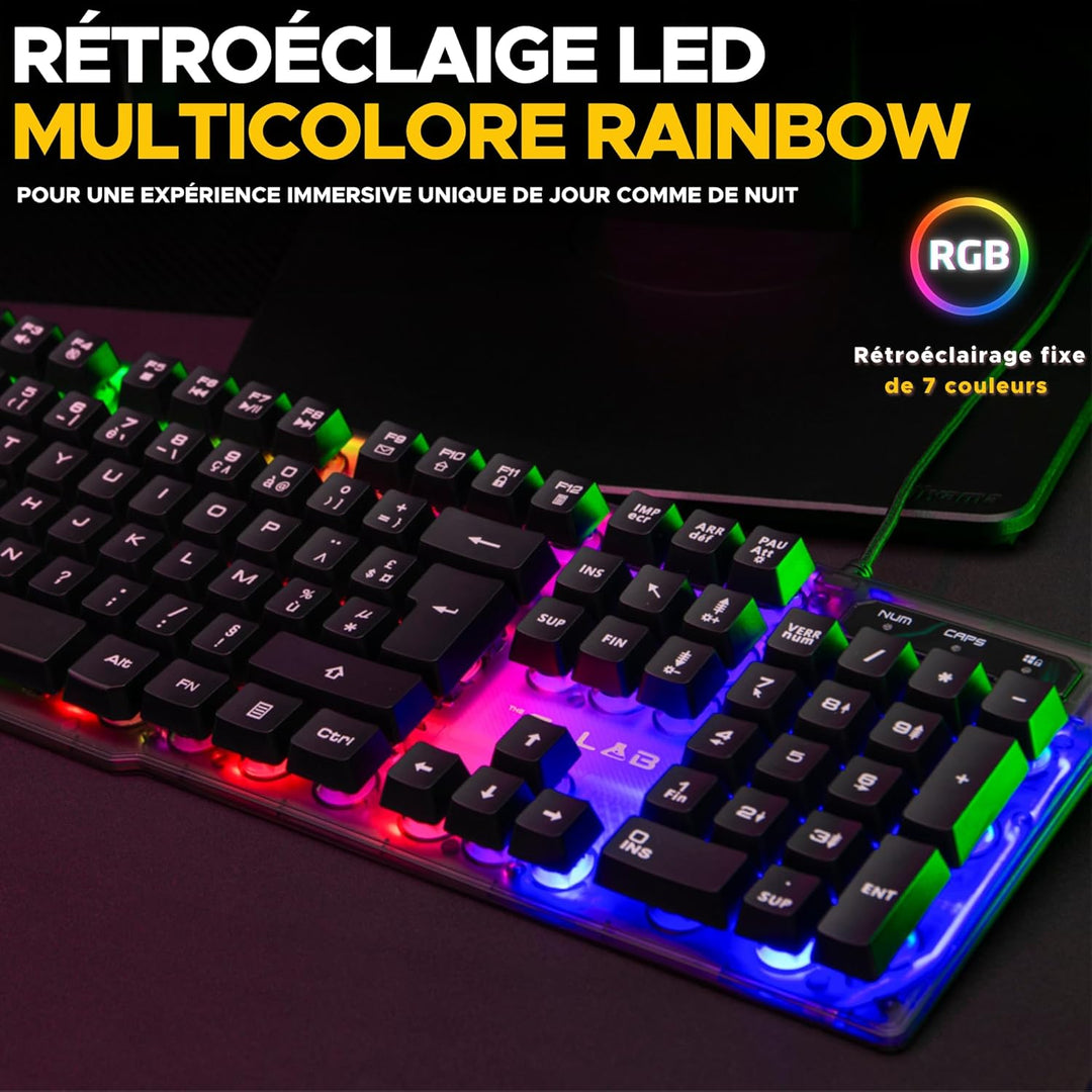 THE G-LAB - Rainbow Illuminated Gaming Key - KEYZ-NEON/FR, no Color, One Size
