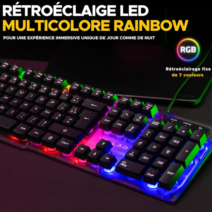 THE G-LAB - Rainbow Illuminated Gaming Key - KEYZ-NEON/FR, no Color, One Size