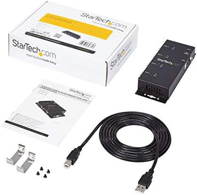 StarTech.com USB-Port auf 4 RS-232 Adapter (Serieller Adapter mit einem robusten Gehäuse, USB auf RS