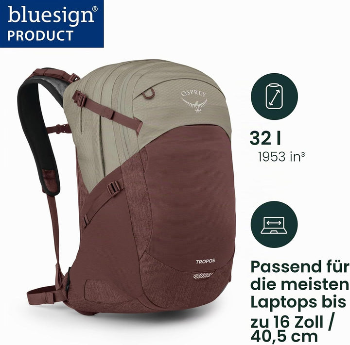 Osprey Unisex Tropos Backpack Einheitsgrösse Schwarz, Einheitsgrösse Schwarz