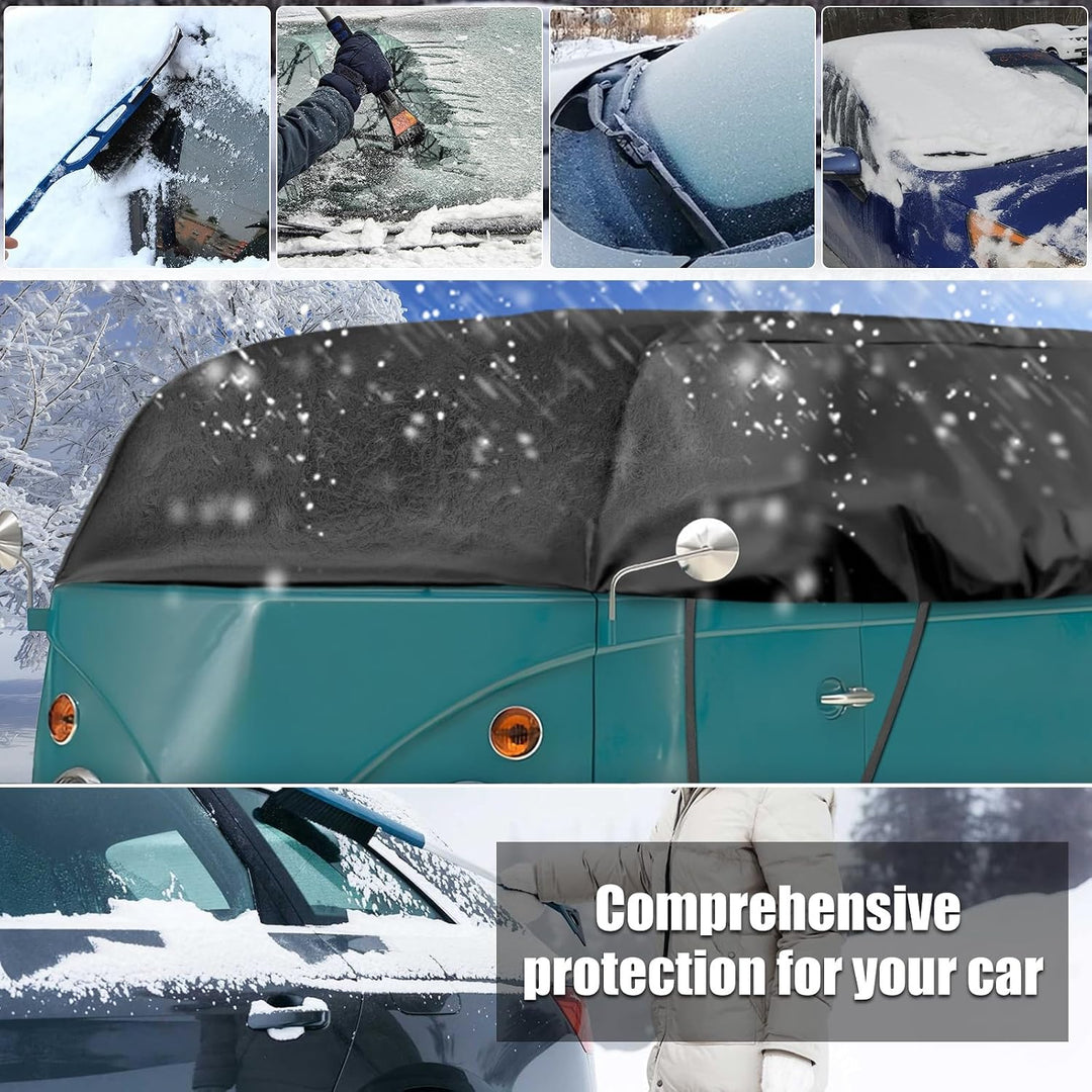 Autoabdeckung Ersatz für VW T2, Schwarz Halbgarage Wasserdicht | Sonnenfest Hälfte Autoabdeckung UV