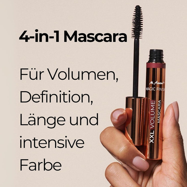 M. Asam MAGIC FINISH Volumen Mascara XXL (10ml) – Wimperntusche Black für XXL Wimpern, erfasst jede