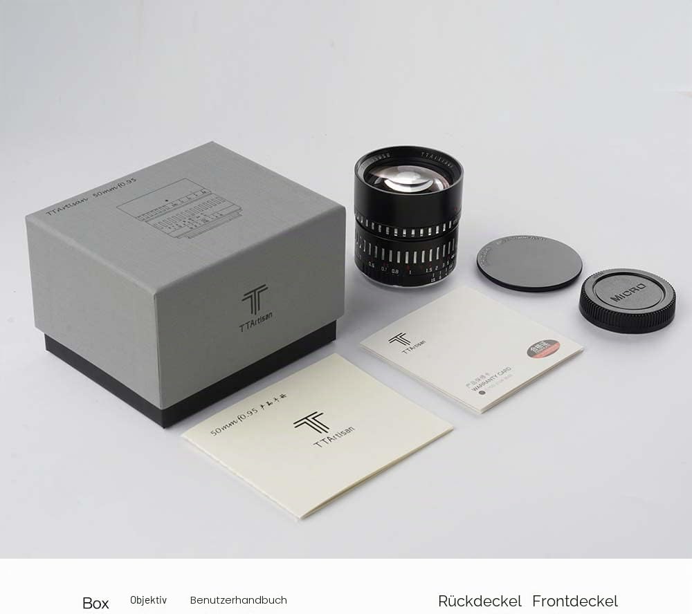 TTARTISAN 50 mm F0,95 APS-C Kameraobjektiv, manuelle grosse Blende, Prime-Kameraobjektiv, spiegellos