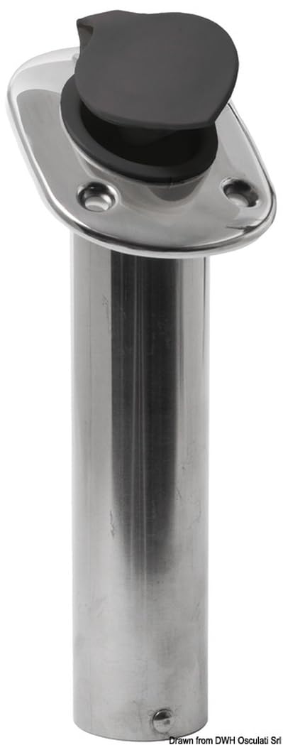 Osculati Angelrutenhalter z.Einbau aus VA-Stahl 42 mm 60°