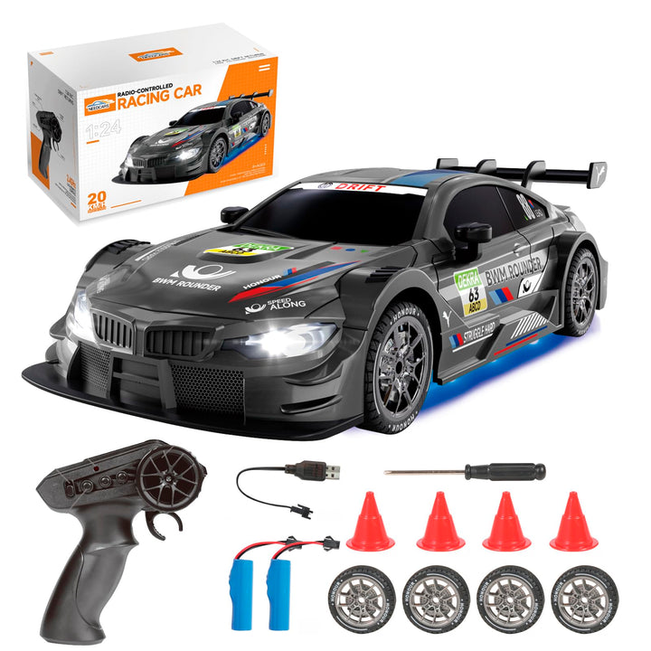 Ferngesteuertes Auto 1:24 Scale Drift Car 4WD 2.4GHz RC Drift Auto 20KM/H Hohe Geschwindigkeit Rennw