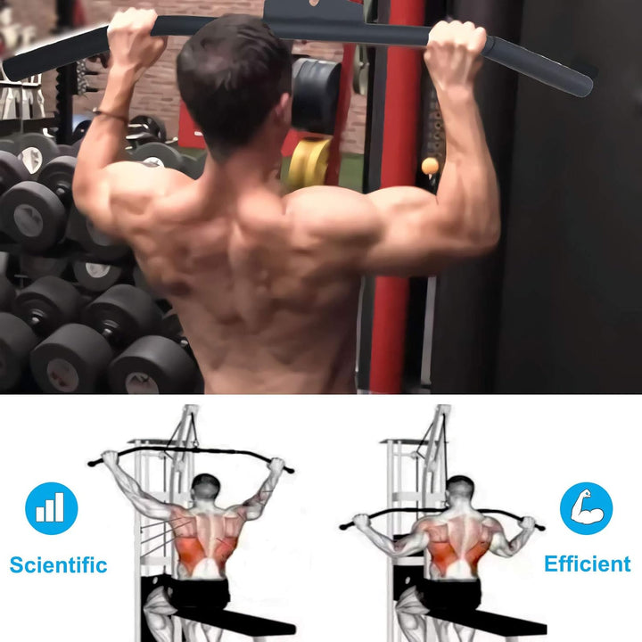 MARSAFIT LAT Pulldown Bar for Cable Machine, LAT Pulldown Attachments Length 46 Inch, Length 46 Inch