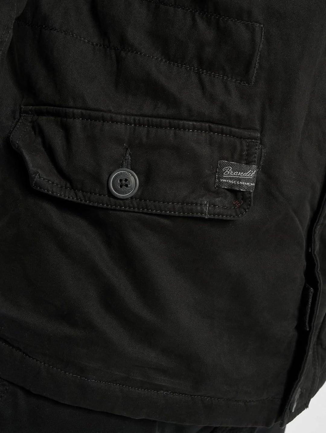 Brandit Winter-Jacket - Stylische Jacke für Herren mit versteckter Kapuze, Stehkragen und Baumwollfu