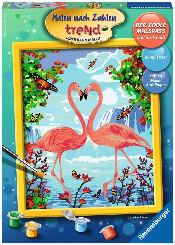Ravensburger Malen nach Zahlen 28901 - Flamingo Love - Für Erwachsene und Kinder ab 12 Jahren Alte V