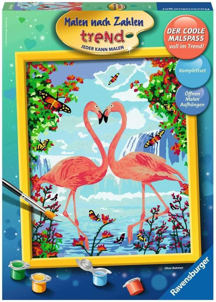 Ravensburger Malen nach Zahlen 28901 - Flamingo Love - Für Erwachsene und Kinder ab 12 Jahren Alte V