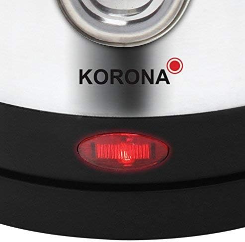Korona 20303 Edelstahl Wasserkocher mit 1 Liter Fassungsvermögen - Leistungsstarker Kocher mit einer